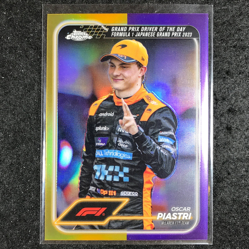 2024 Topps Chrome Formula 1 OSCAR PIASTRI Base Gold Purple #174