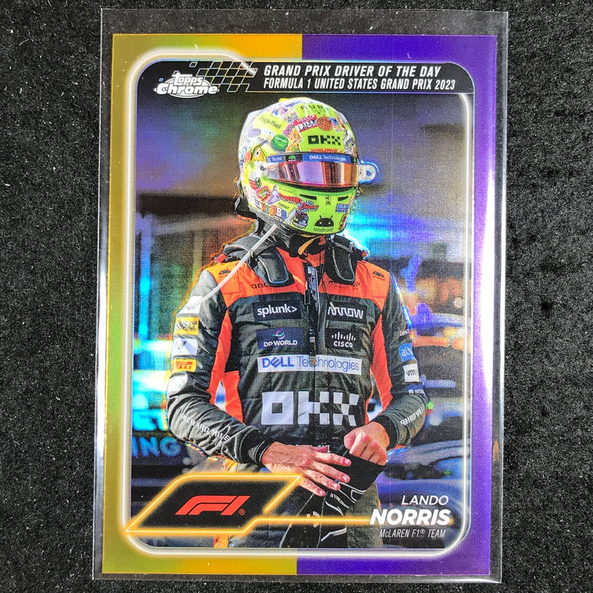 2024 Topps Chrome Formula 1 LANDO NORRIS Base Gold Purple #176