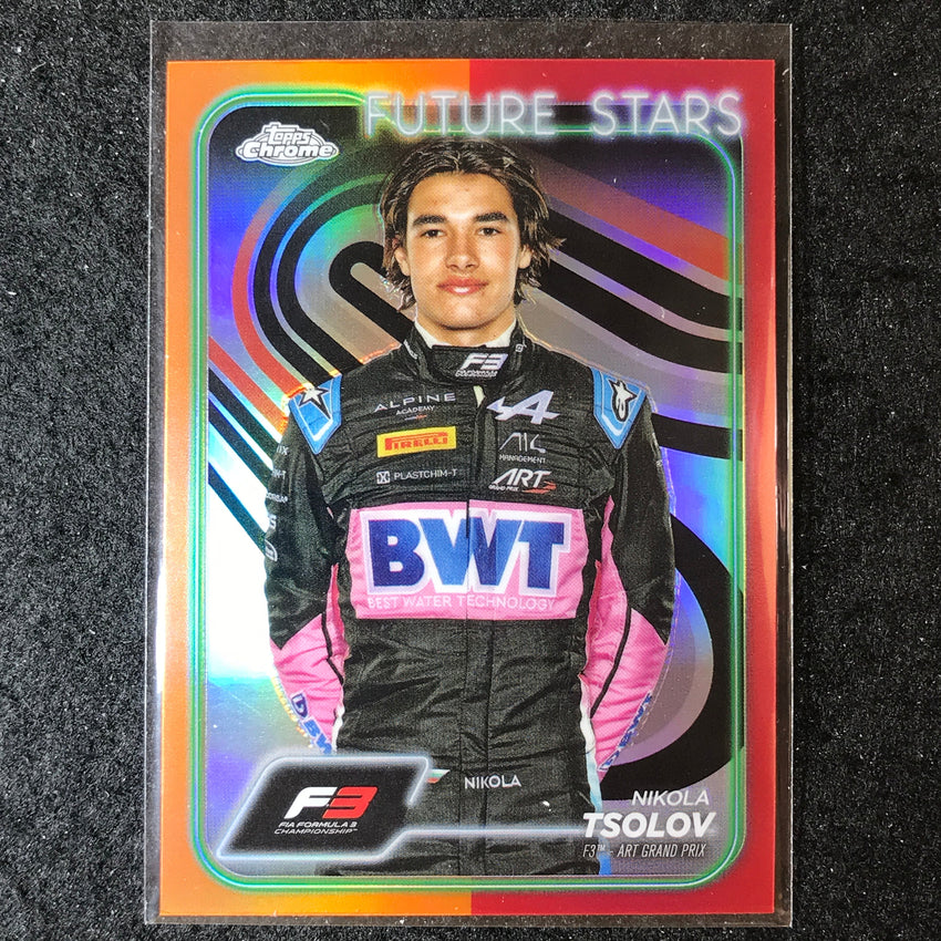 2024 Topps Chrome Formula 1 NIKOLA TSOLOV Base Orange Red #66