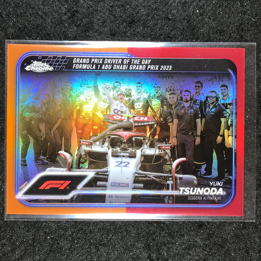 2024 Topps Chrome Formula 1 YUKI TSUNODA Base Orange Red #180