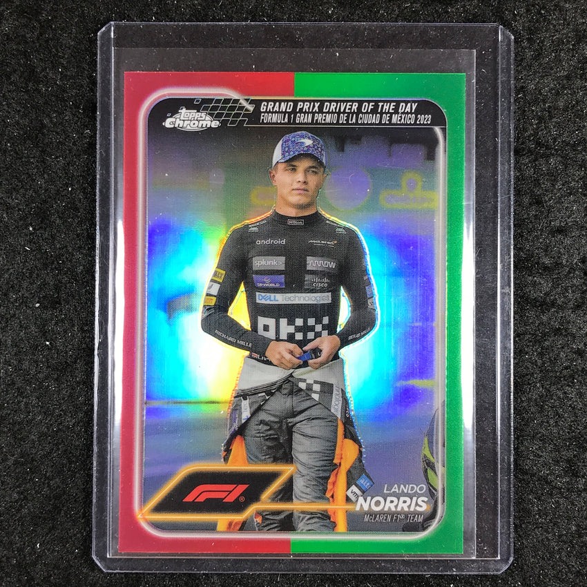 2024 Topps Chrome Formula 1 LANDO NORRIS Base Red Green #177