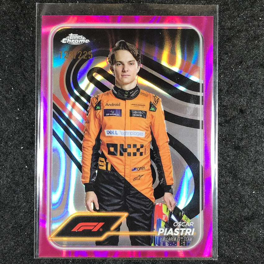 2024 Topps Chrome Formula 1 OSCAR PIASTRI Fuchsia Lava 129/225 #8