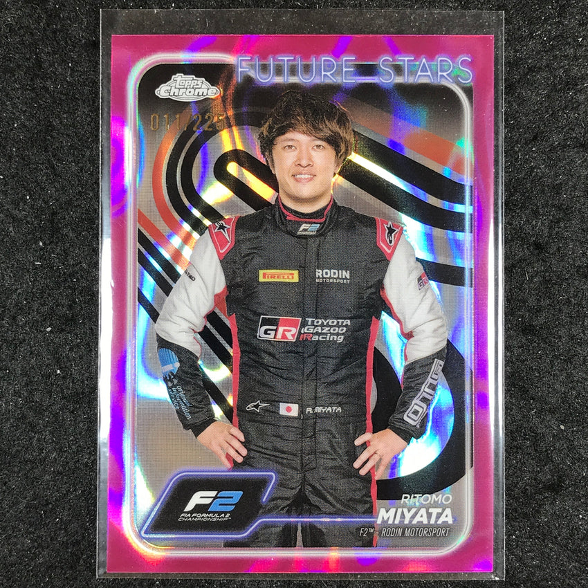2024 Topps Chrome Formula 1 RITOMO MIYATA Fuchsia Lava 11/225 #26