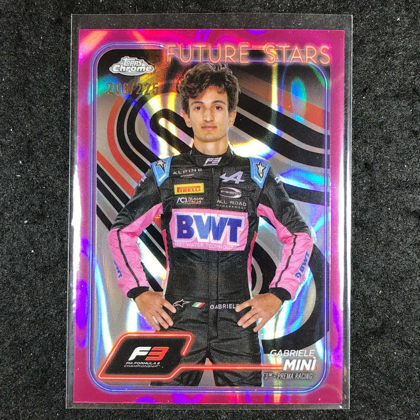 2024 Topps Chrome Formula 1 GABRIELE MINI Fuchsia Lava 206/225 #44