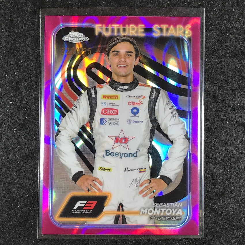2024 Topps Chrome Formula 1 SEBASTIAN MONTOYA Fuchsia Lava 222/225 #53