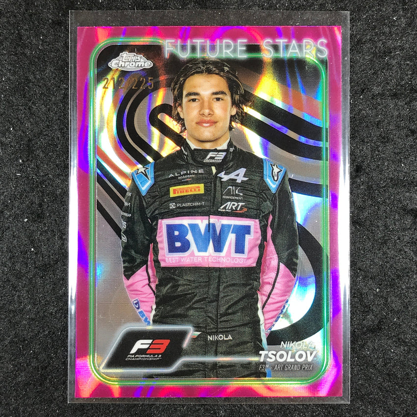 2024 Topps Chrome Formula 1 NIKOLA TSOLOV Fuchsia Lava 212/225 #66
