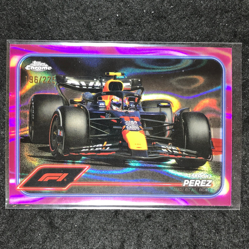 2024 Topps Chrome Formula 1 SERGIO PEREZ Fuchsia Lava 196/225 #74
