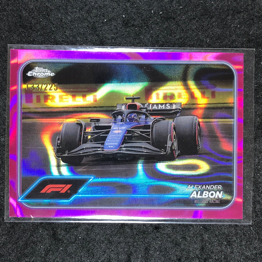 2024 Topps Chrome Formula 1 ALEXANDER ALBON Fuchsia Lava 133/225 #91