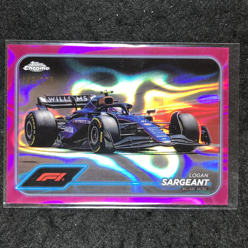 2024 Topps Chrome Formula 1 LOGAN SARGEANT Fuchsia Lava 123/225 #92