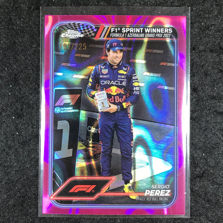 2024 Topps Chrome Formula 1 SERGIO PEREZ Fuchsia Lava 197/225 #148
