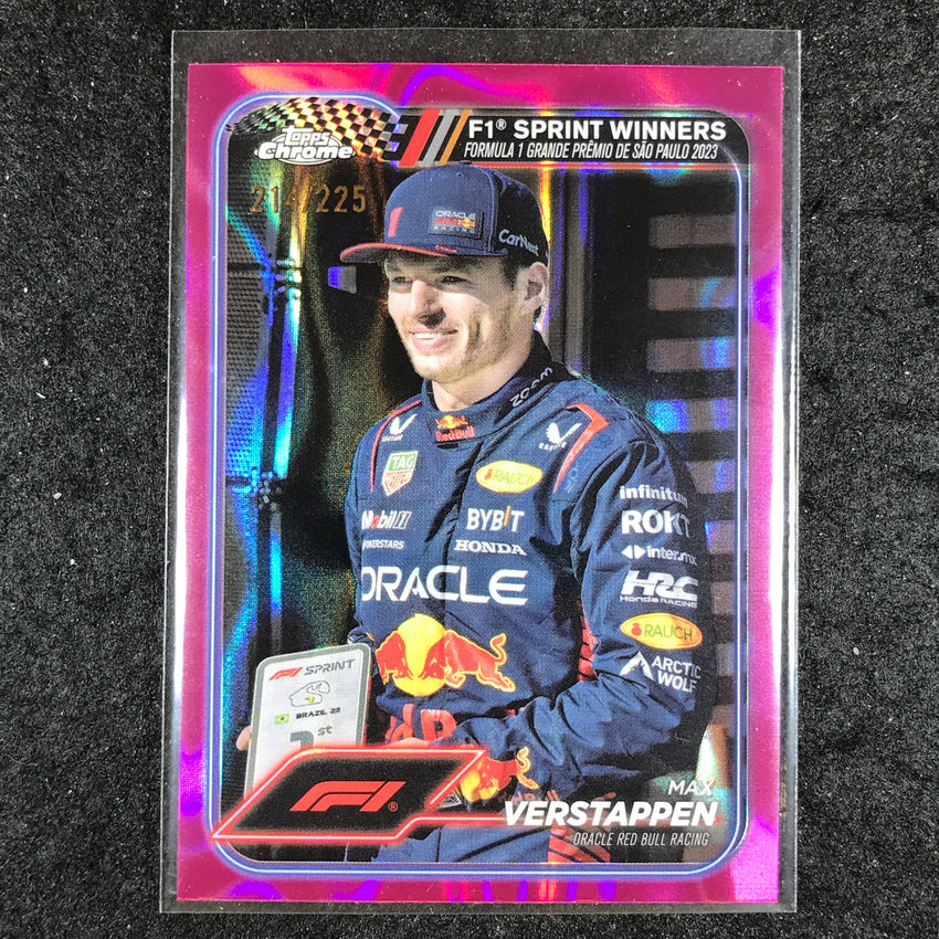 2024 Topps Chrome Formula 1 MAX VERSTAPPEN Fuchsia Lava 214/225 #153
