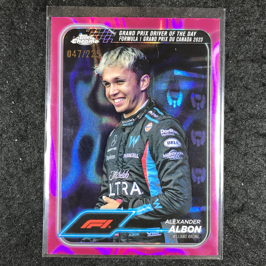 2024 Topps Chrome Formula 1 ALEXANDER ALBON Fuchsia Lava 47/225 #166