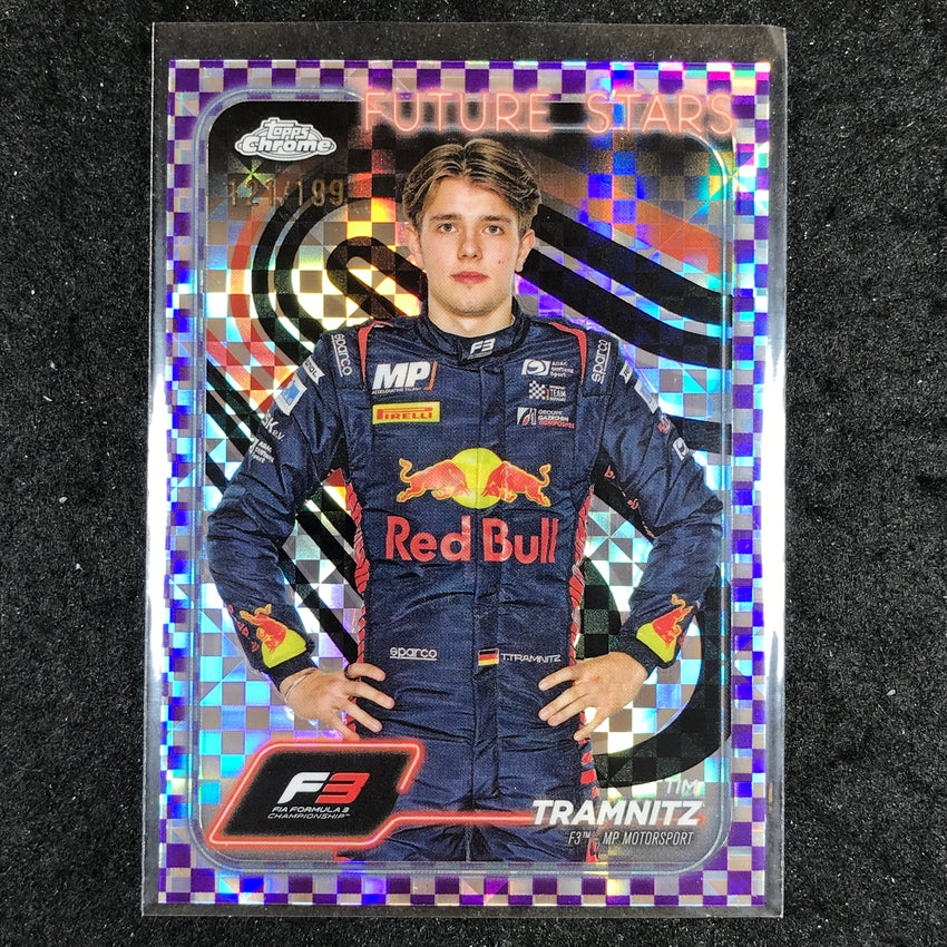 2024 Topps Chrome Formula 1 TIM TRAMNITZ Purple Checker Flag 121/199 #49