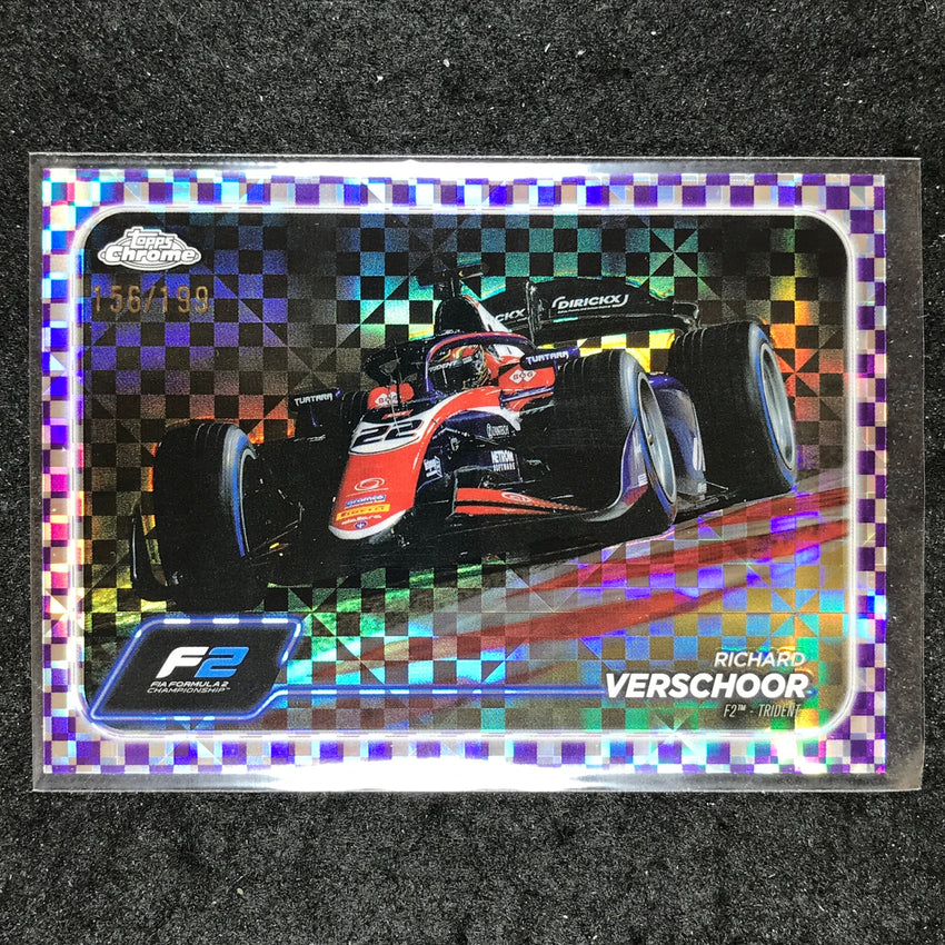 2024 Topps Chrome Formula 1 RICHARD VERSCHOOR Purple Checker Flag 156/199 #109