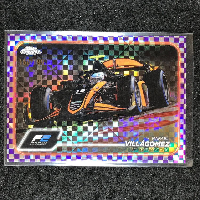 2024 Topps Chrome Formula 1 RAFAEL VILLAGOMEZ Purple Checker Flag 180/199 #112