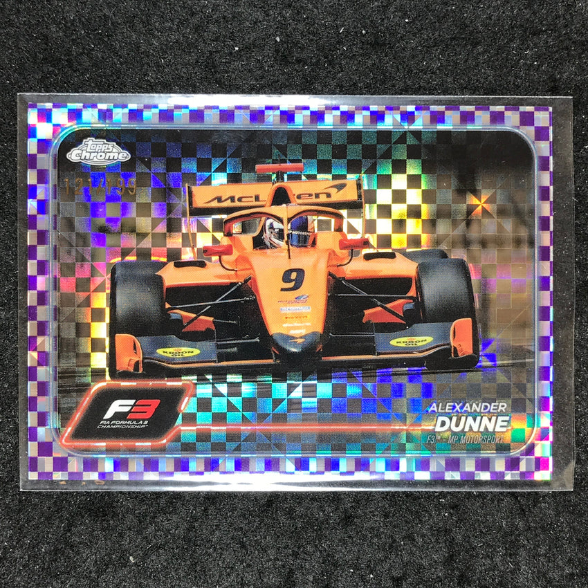2024 Topps Chrome Formula 1 ALEXANDER DUNNE Purple Checker Flag 121/199 #123