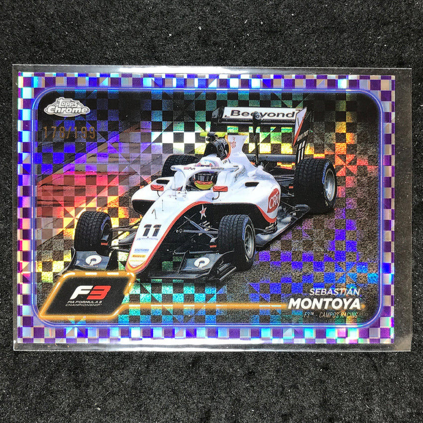 2024 Topps Chrome Formula 1 SEBASTIAN MONTOYA Purple Checker Flag 178/199 #125