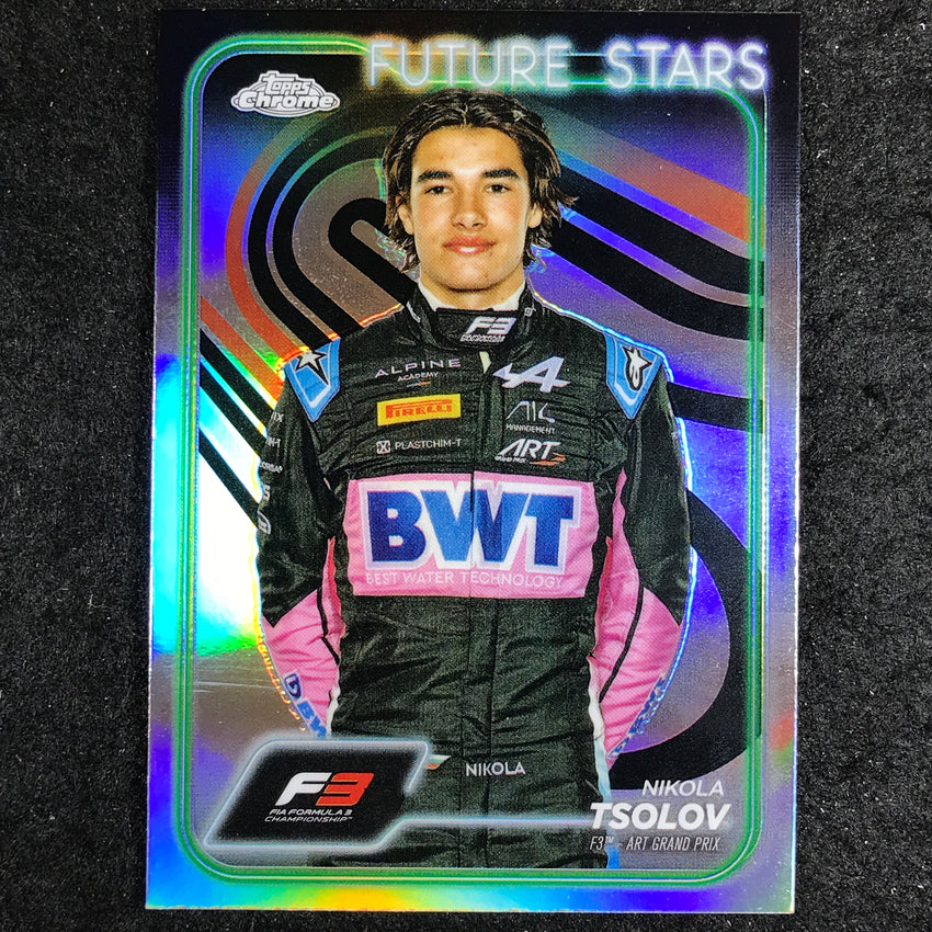 2024 Topps Chrome Formula 1 NIKOLA TSOLOV Base Refractor #66