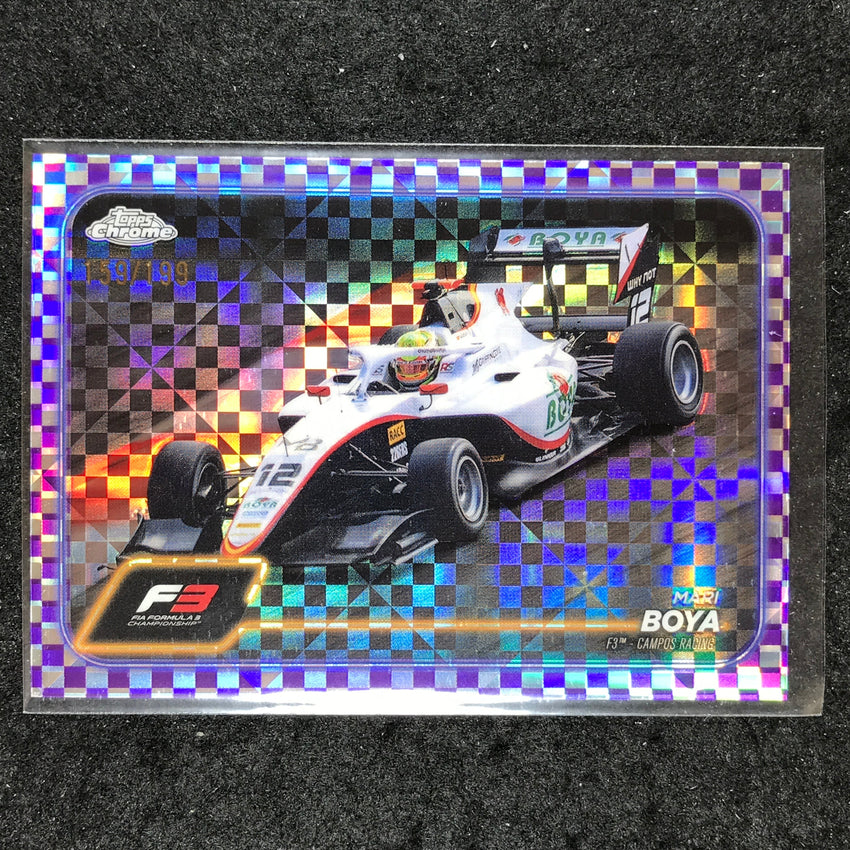 2024 Topps Chrome Formula 1 MARI BOYA Purple Checker Flag 159/199 #126