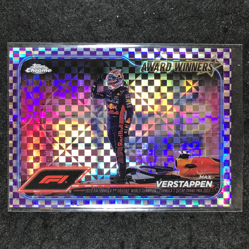 2024 Topps Chrome Formula 1 MAX VERSTAPPEN Purple Checker Flag 88/199 #183