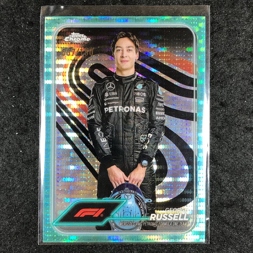 2024 Topps Chrome Formula 1 GEORGE RUSSELL Aqua Sonar 67/150 #5