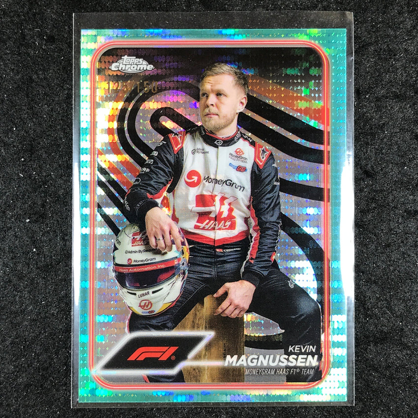 2024 Topps Chrome Formula 1 KEVIN MAGNUSSEN Aqua Sonar 125/150 #16