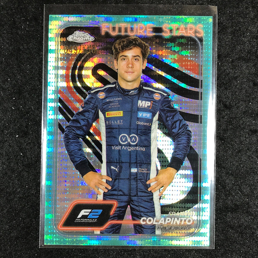 2024 Topps Chrome Formula 1 FRANCO COLAPINTO Aqua Sonar 49/150 #24