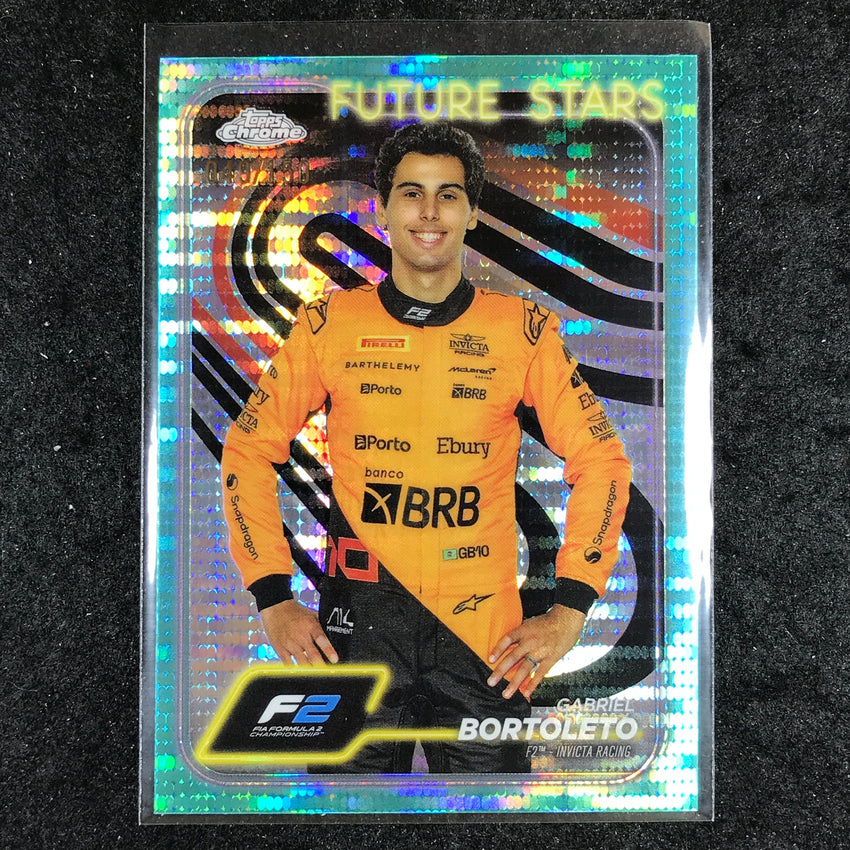 2024 Topps Chrome Formula 1 GABRIEL BORTOLETO Aqua Sonar 49/150 #28