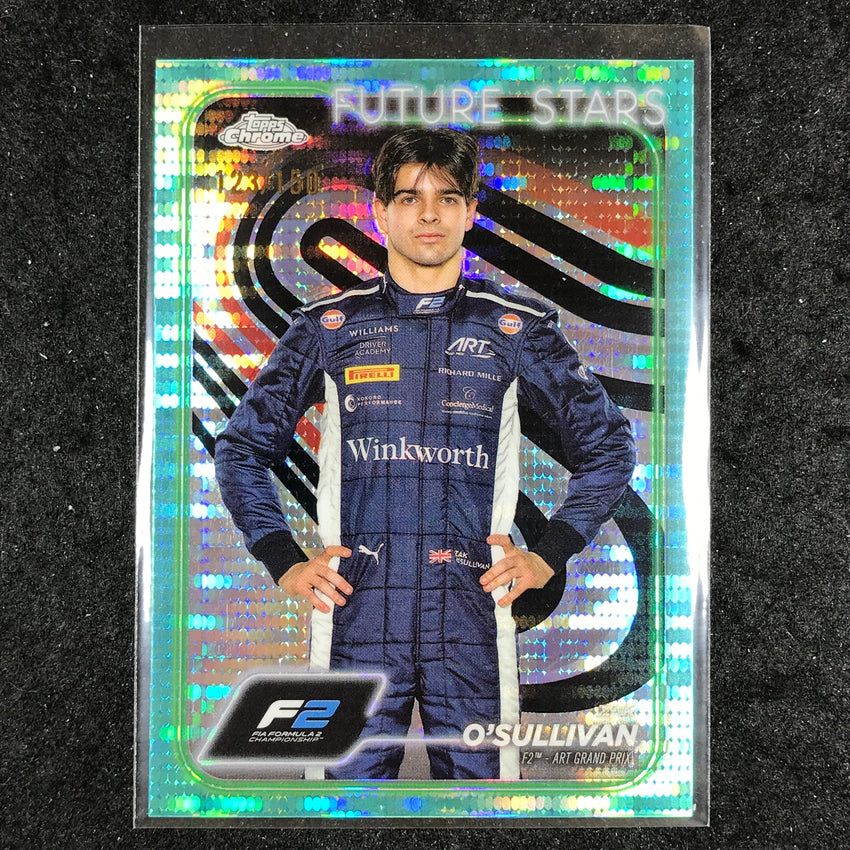 2024 Topps Chrome Formula 1 ZAK O'SULLIVAN Aqua Sonar 123/150 #29