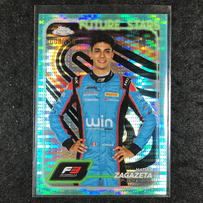 2024 Topps Chrome Formula 1 MATIAS ZAGAZETA Aqua Sonar 8/150 #60