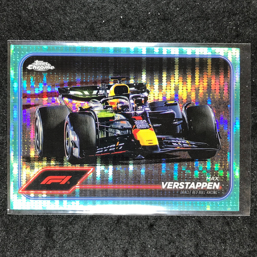 2024 Topps Chrome Formula 1 MAX VERSTAPPEN Aqua Sonar 70/150 #73