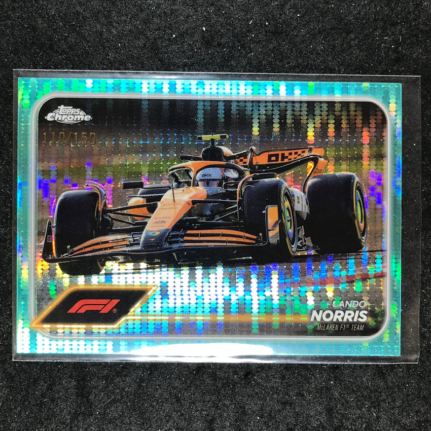 2024 Topps Chrome Formula 1 LANDO NORRIS Aqua Sonar 110/150 #79