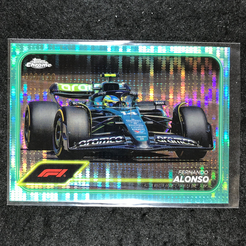 2024 Topps Chrome Formula 1 FERNANDO ALONSO Aqua Sonar 88/150 #83