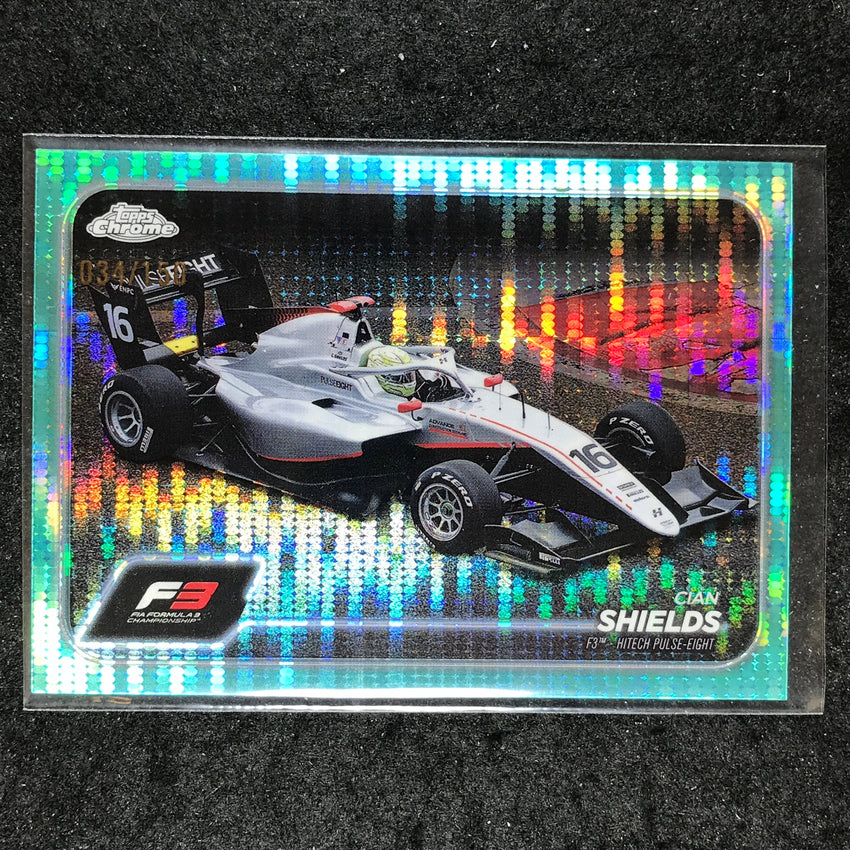 2024 Topps Chrome Formula 1 CIAN SHIELDS Aqua Sonar 34/150 #129