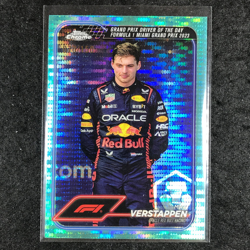 2024 Topps Chrome Formula 1 MAX VERSTAPPEN Aqua Sonar 70/150 #163