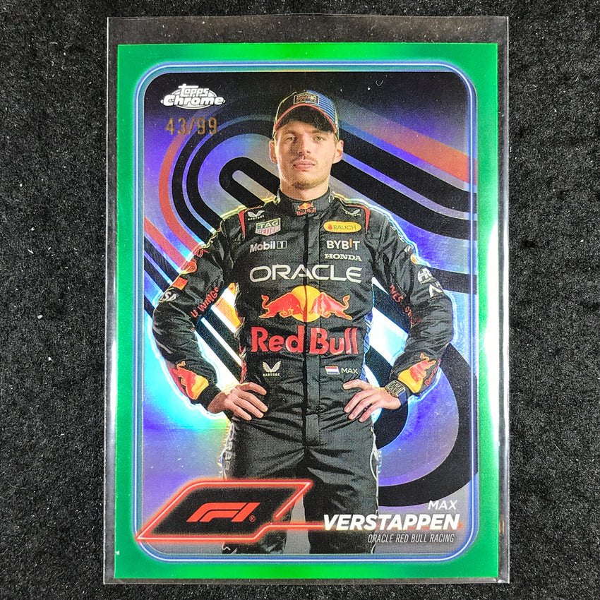 2024 Topps Chrome Formula 1 MAX VERSTAPPEN Base Green 43/99 #1