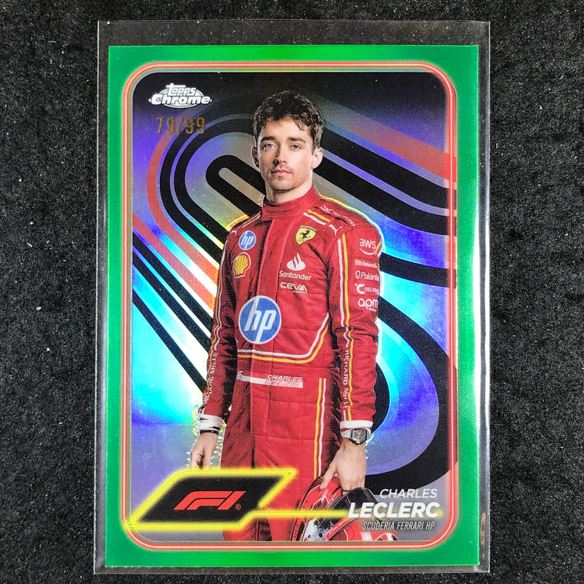 2024 Topps Chrome Formula 1 CHARLES LECLERC Base Green 79/99 #3