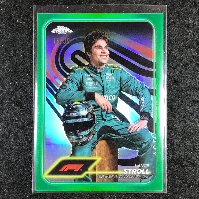 2024 Topps Chrome Formula 1 LANCE STROLL Base Green 16/99 #12