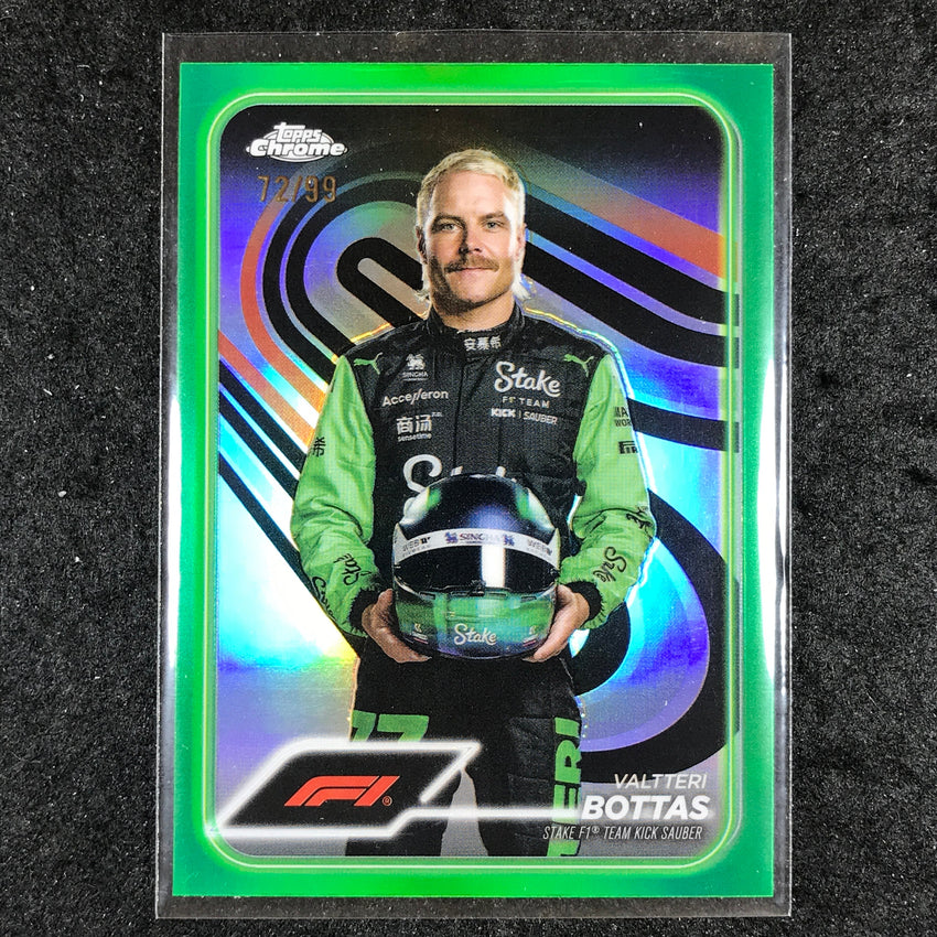 2024 Topps Chrome Formula 1 VALTTERI BOTTAS Base Green 72/99 #13