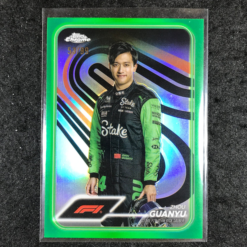 2024 Topps Chrome Formula 1 ZHOU GUANYU Base Green 53/99 #14