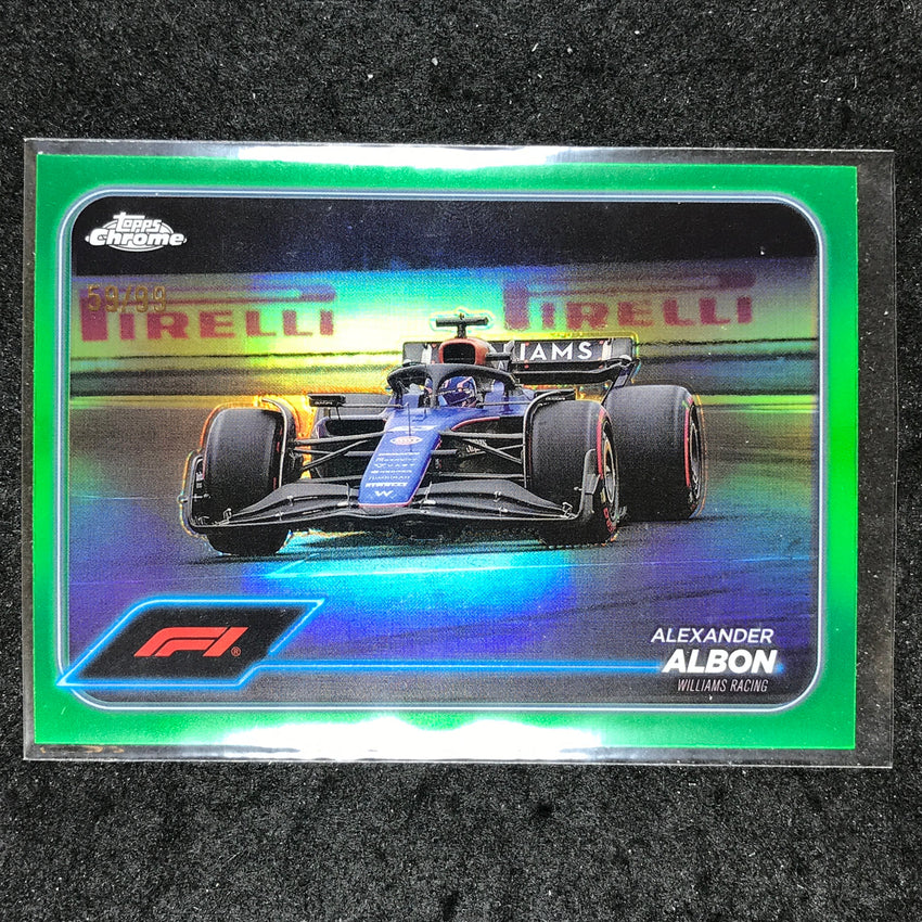 2024 Topps Chrome Formula 1 ALEXANDER ALBON Base Green 59/99 #91