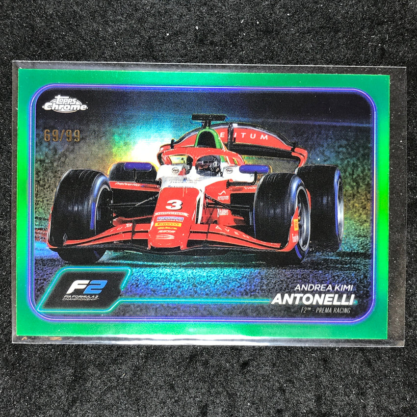 2024 Topps Chrome Formula 1 ANDREA KIMI ANTONELLI Base Green 69/99 #94
