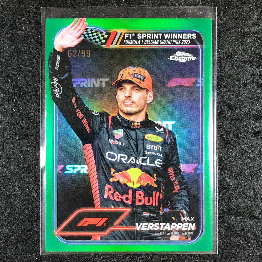 2024 Topps Chrome Formula 1 MAX VERSTAPPEN Base Green 92/99 #150