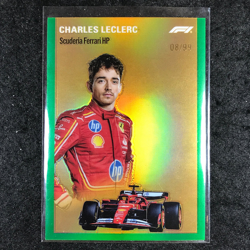 2024 Topps Chrome Formula 1 CHARLES LECLERC 1954 Topps Green 8/99 #3