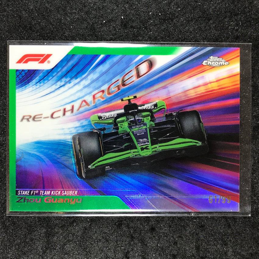 2024 Topps Chrome Formula 1 ZHOU GUANYU Re-Charged Green 61/99 #14