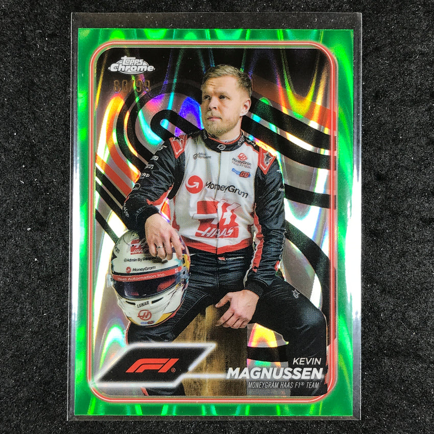 2024 Topps Chrome Formula 1 KEVIN MAGNUSSEN Green RayWave 80/99 #16