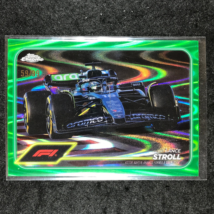 2024 Topps Chrome Formula 1 LANCE STROLL Green RayWave 59/99 #84