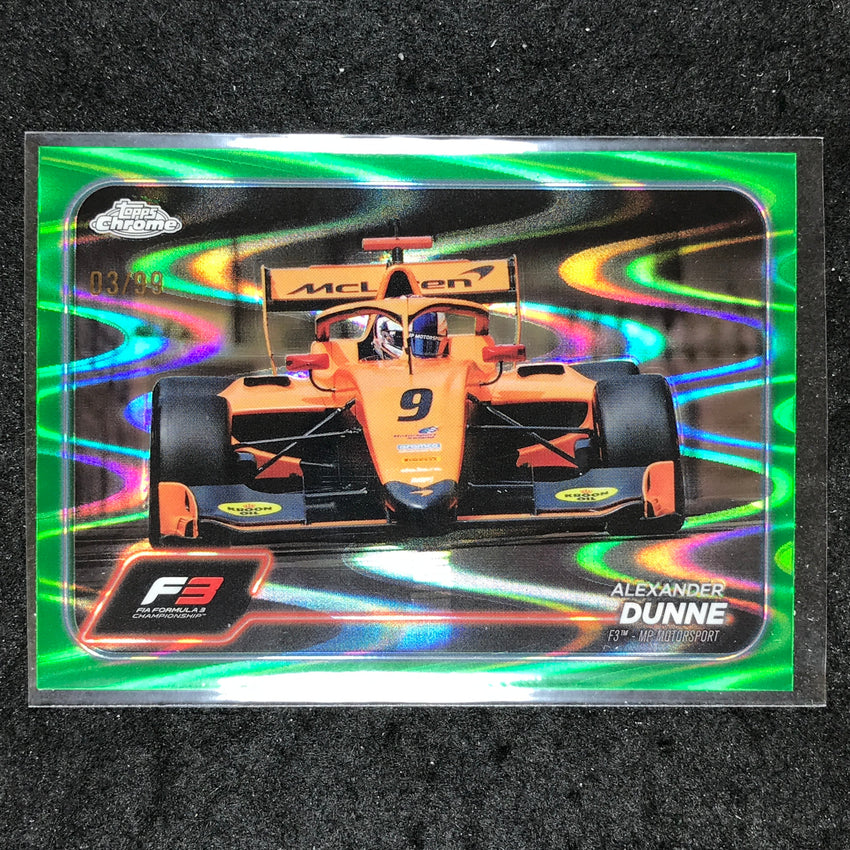 2024 Topps Chrome Formula 1 ALEXANDER DUNNE Green RayWave 3/99 #123