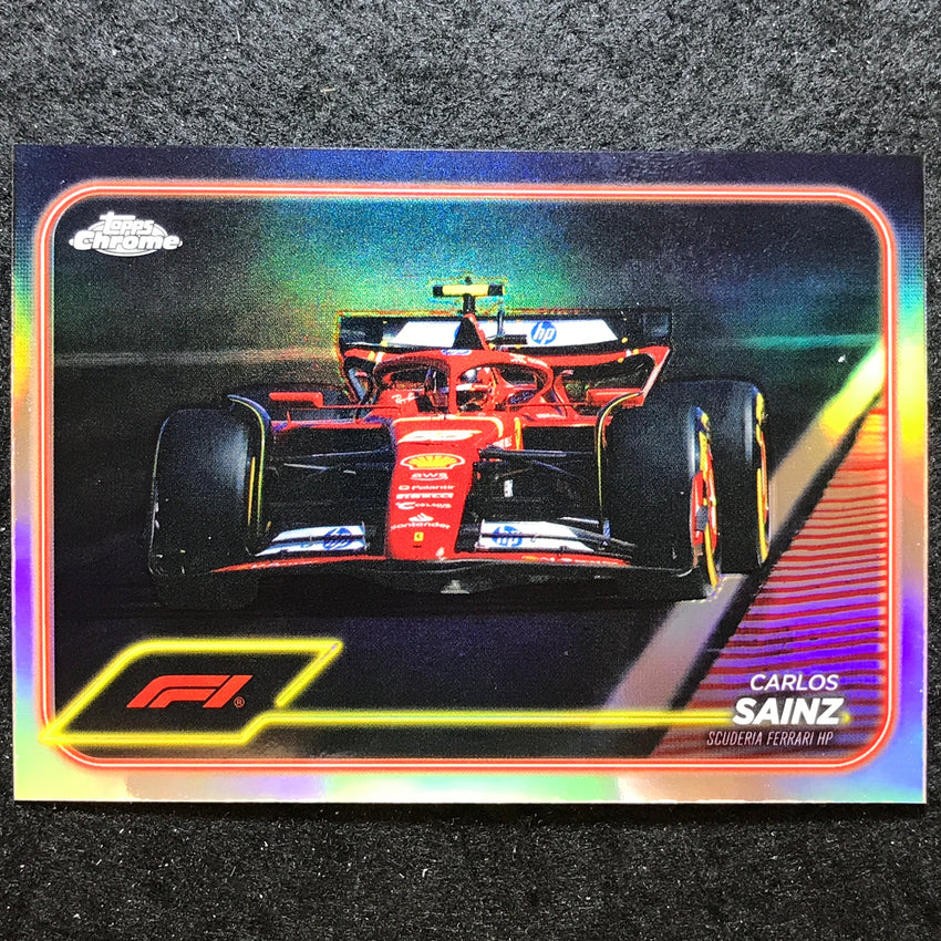 2024 Topps Chrome Formula 1 CARLOS SAINZ Base Refractor #76