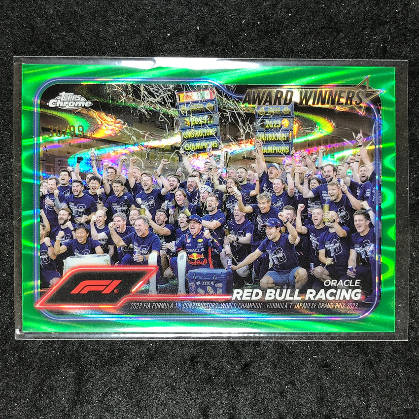 2024 Topps Chrome Formula 1 ORACLE RED BULL RACING Green RayWave 30/99 #184